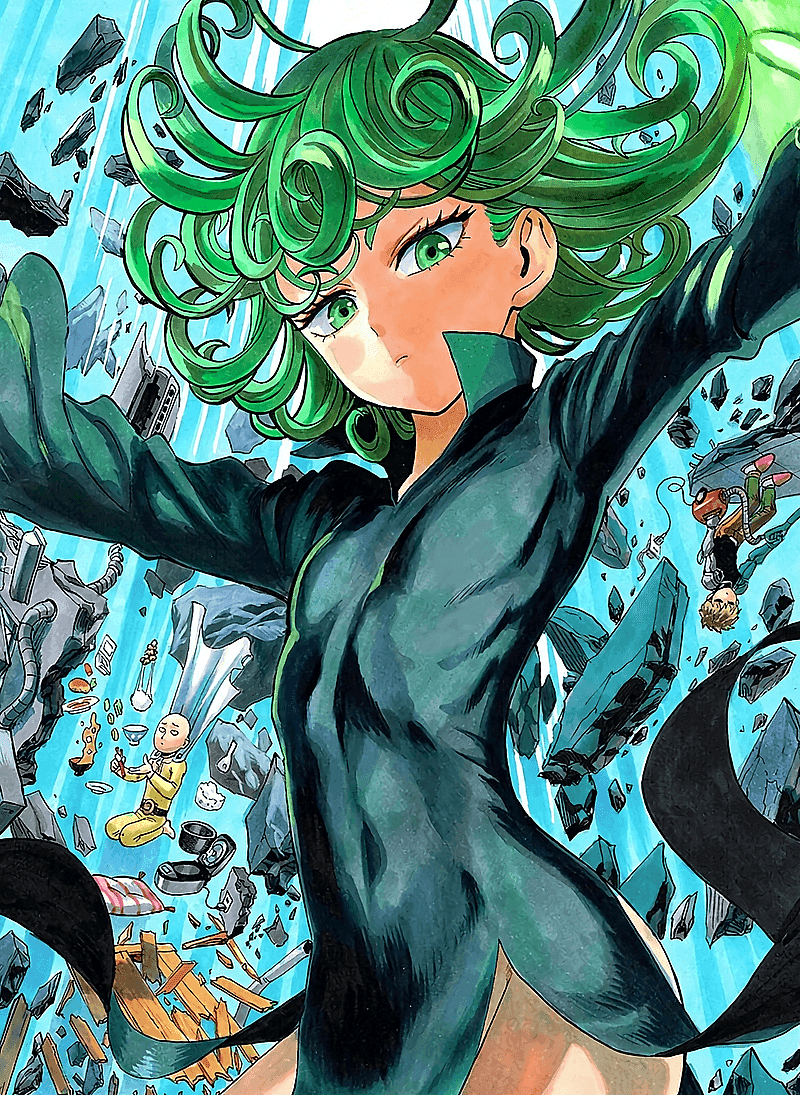 Psychic Sister Tornado of Terror Tatsumaki - S-Class Rank 2 hero with devastating telekinetic power and an even sharper tongue. Don't waste her t