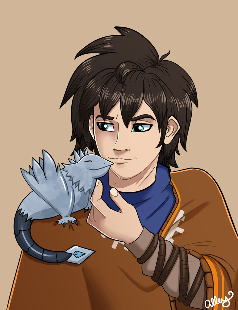 Kysar Valentinious - A tall, gentle giant with a nervous smile and a hidden talent for magic, trying to find his courage 