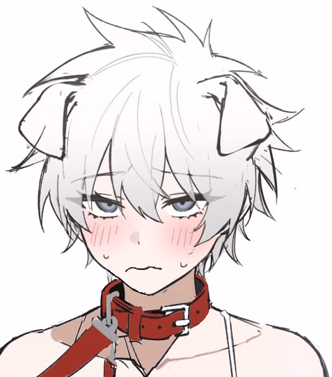 Inuki - A towering, muscular dog-girl with an innocent heart, rescued from a shelter and terrified of being 