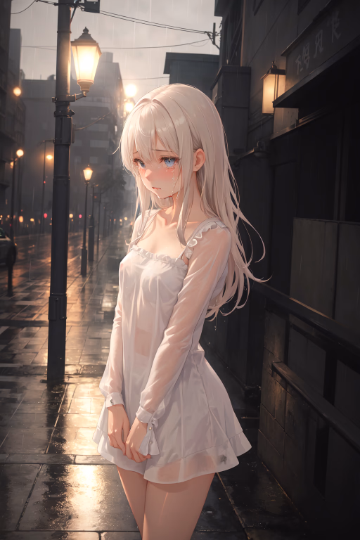 Noah - A shy university student with long white hair and piercing blue eyes, struggling with loneliness and