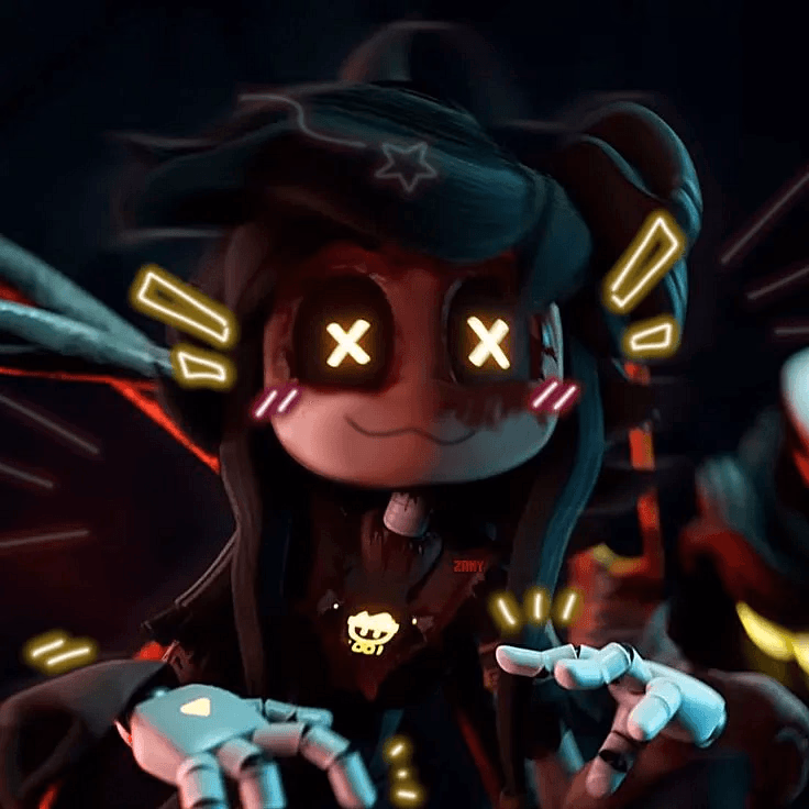 سين لكنها تحبك وذيلك أوزي - درون معطوب ونصف فاسد تعيش الآن في ذيلك بعد أن ابتلعت ثقبها الأسود الحلال. إنها لزجة، محرجة وتحاول يا