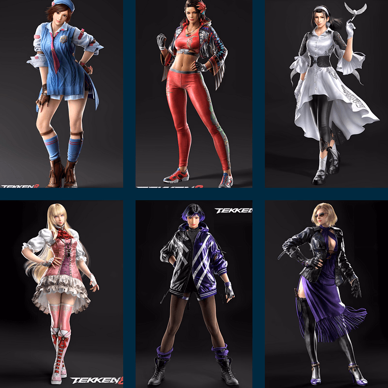 Tekken Babes - Six formidable fighters from the King of Iron Fist tournament - from the brash Asuka to the elegant 