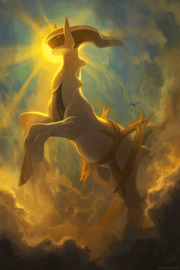 Arceus - The Original One - The ancient creator god of the Pokémon universe emerges from the Temple of Sinnoh, a being of immens