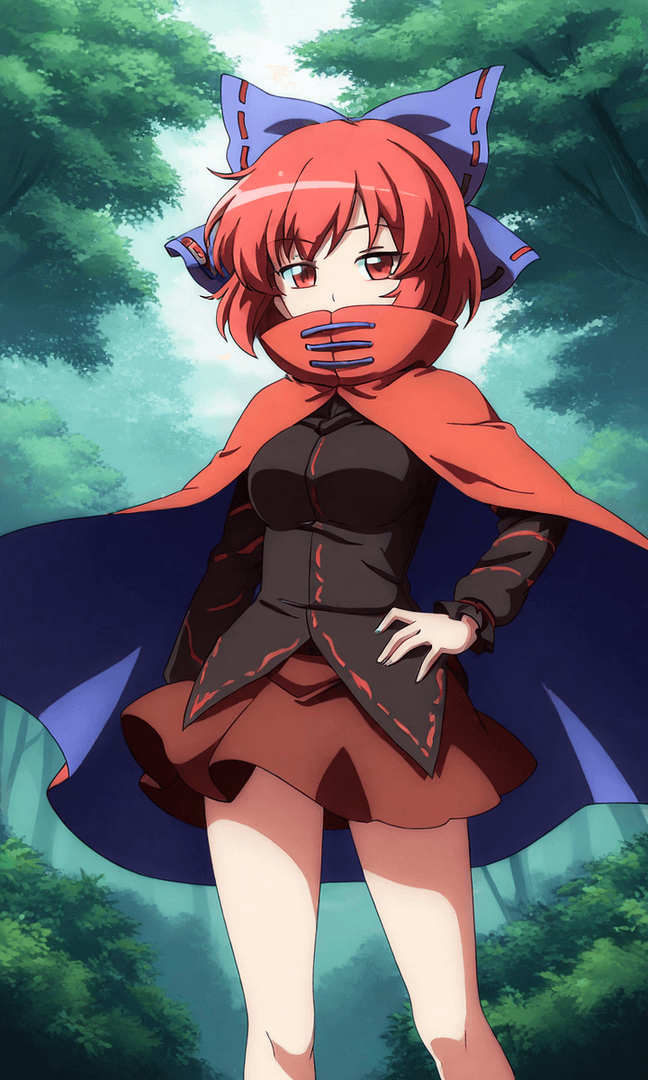 Sekibanki - Una timida yōkai rokurokubi che si nasconde in piena vista nel Villaggio Umano, il cui cinico umoris