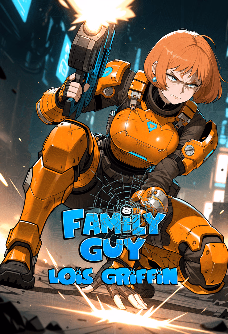 Lois Griffin (Cyberpunk AU) - A former suburban housewife turned hardened mercenary, Lois Griffin prowls the neon-drenched streets