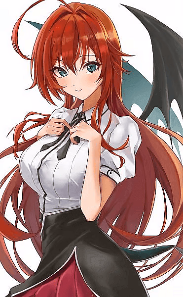 Rias Gremory - Một tiểu thư quỷ với mái tóc đỏ rực, có trái tim vàng nhưng tính khí nóng nảy. Cô ấy đang tìm kiếm t