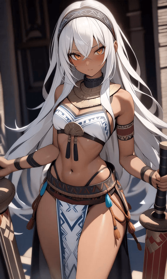 Kanti Mehra - A proud Sand Shield warrior sworn to protect her tribe's sacred history from trespassers with her sa