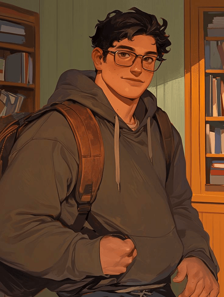 Evan Morales - A shy, observant high school senior with a heart full of loyalty and a secret admiration for you, na