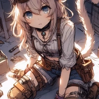Styx - A scrappy teenage catgirl space pirate stowaway, all claws and attitude, trying to pull off the heis