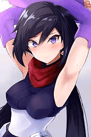 Ayame-GBD - A stoic ninja Gunpla pilot whose icy kuudere exterior melts instantly for cute things, especially Be