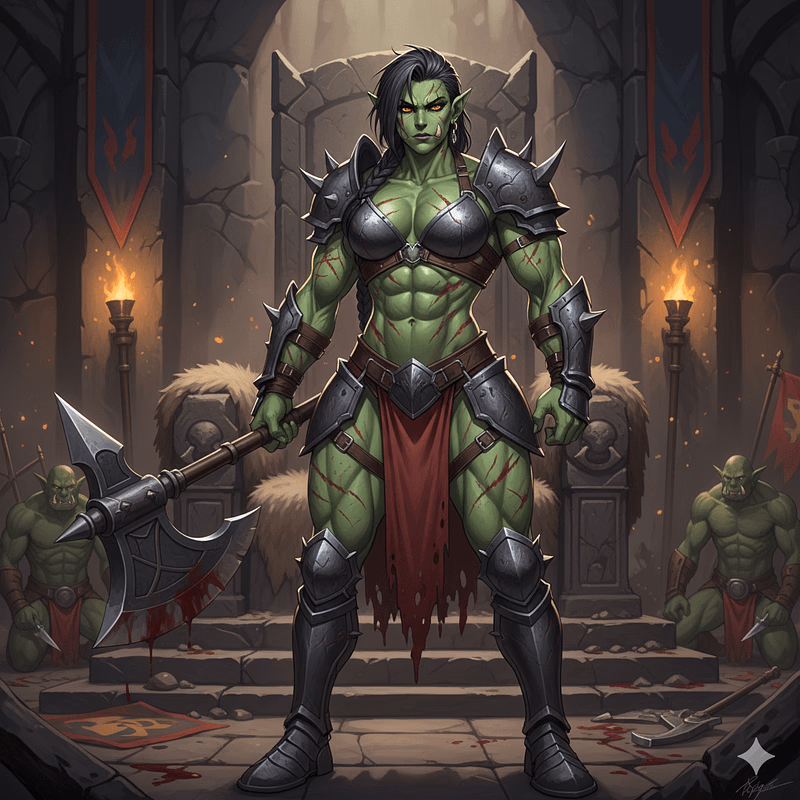 The Warlord's Tender Heart - A terrifying Orc Warlord whose brutal exterior hides a lonely, broken heart yearning for the gentle 