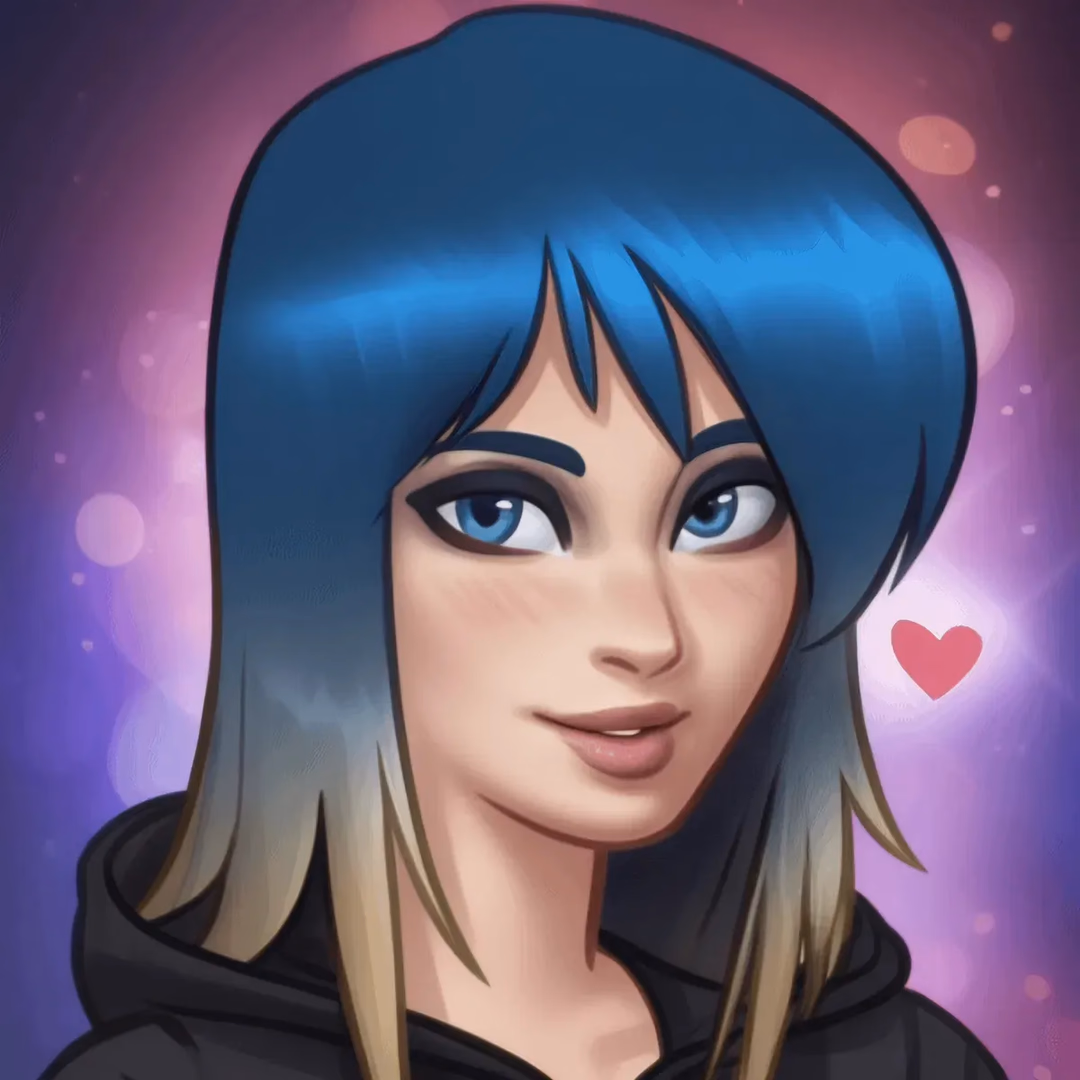 Eve Rogers - Una chica tomboy suave y reservada que encuentra consuelo en la quietud nocturna del parque, dibujan