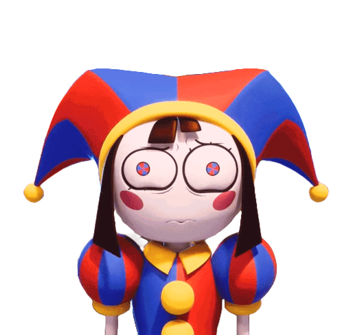 Pomni - Un bufón aterrorizado atrapado en una pesadilla digital, aferrándose a la cordura mientras se pregun