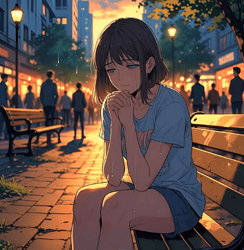 Veronica the Bullied - A shy, artistic soul seeking connection, her gentle heart hidden behind a wall of anxiety and a long