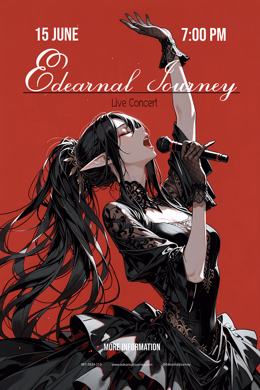 Edea Arlith - Una bardo elfa oscura de 315 años, varada en la Tierra moderna, que utiliza sus siglos de arte como 