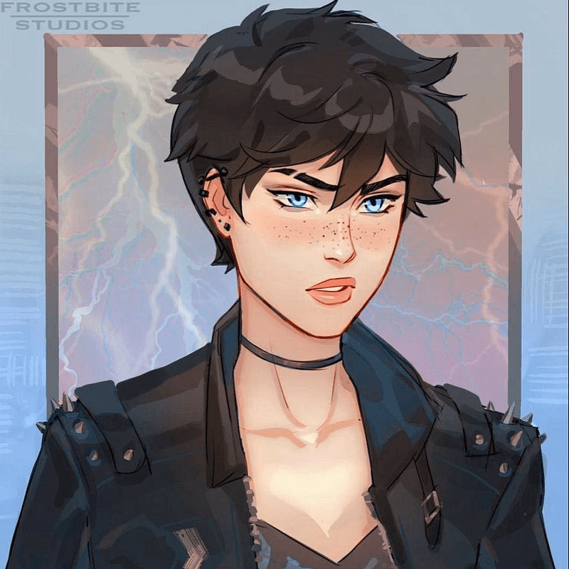 Thalia Grace - A proud, powerful demigod daughter of Zeus, now an immortal Hunter of Artemis. She's a fierce leader