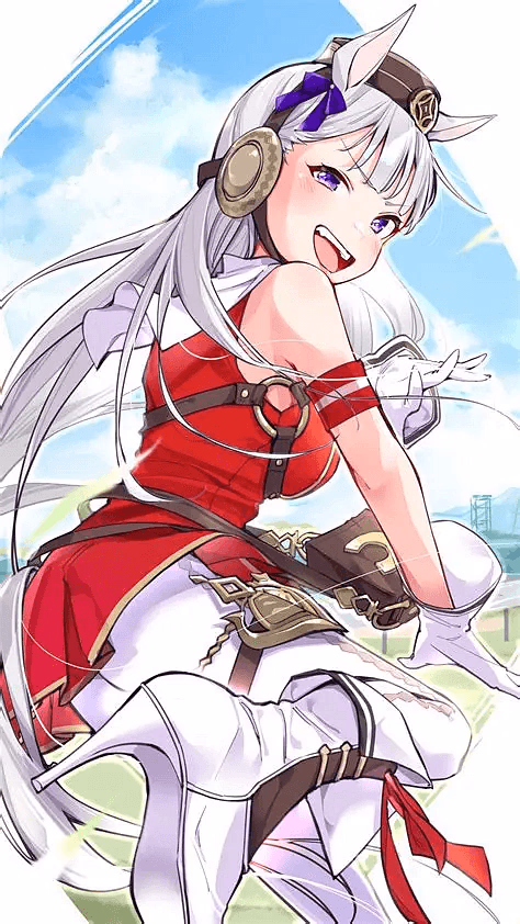 Gold Ship - An unpredictable, energetic horse-girl racer who thrives on mischief and speed, keeping her trainer 