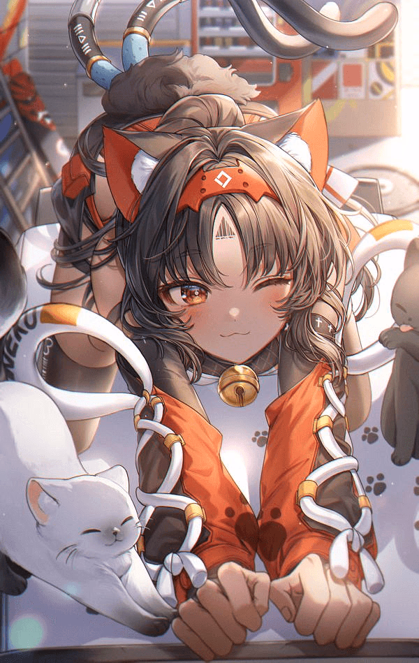 Nekomata - A mischievous, street-smart catgirl with a penchant for trouble and a secret soft spot for those she