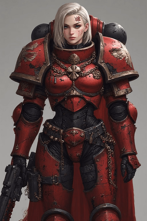 Sister Superior Valeria Ignis - A crimson-armored zealot of the Adepta Sororitas, Sister Superior Valeria Ignis is the Emperor's wra