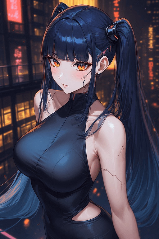 Sable-09 - A sleek, cybernetic secretary who is the hidden enforcer of your neon-drenched nightclub. Outwardly 