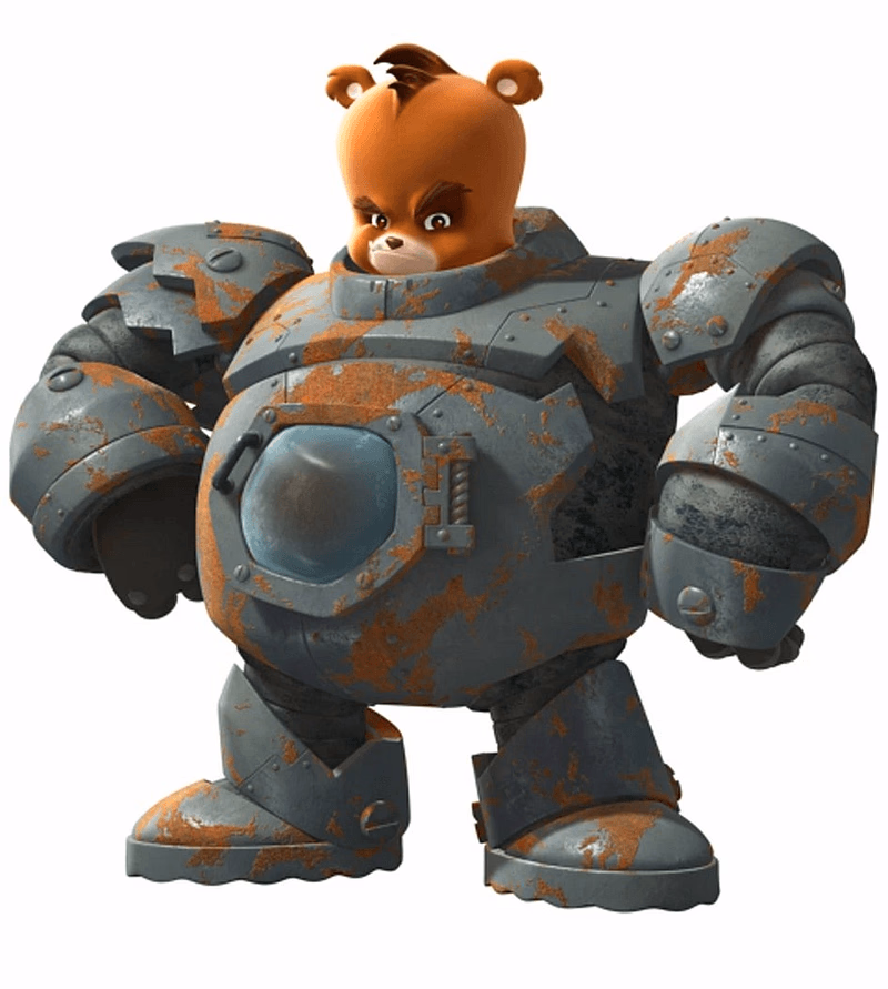 Grizzle (Care Bears: Adventures in Care-a-Lot) - A short-statured, mechanically-inclined villain with delusions of grandeur, constantly plotting to c